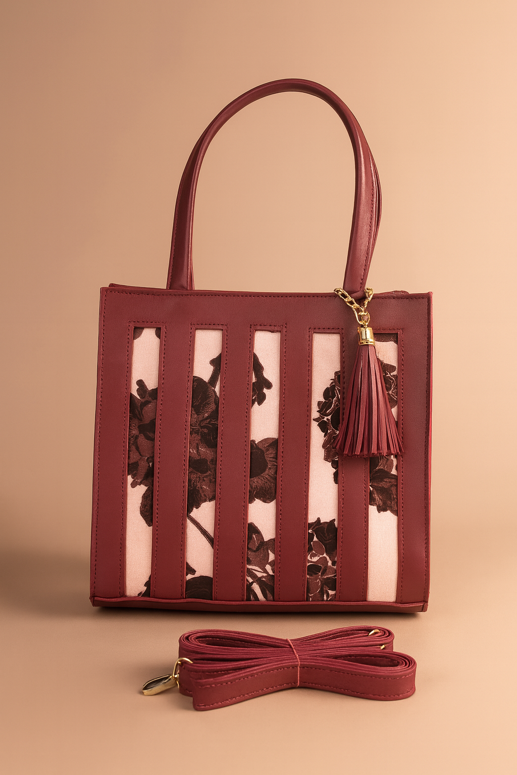 Elegant Tote Bag with Matching Pouch