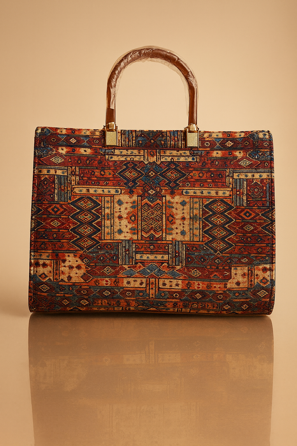 Burberry Vintage Print Tote Bag