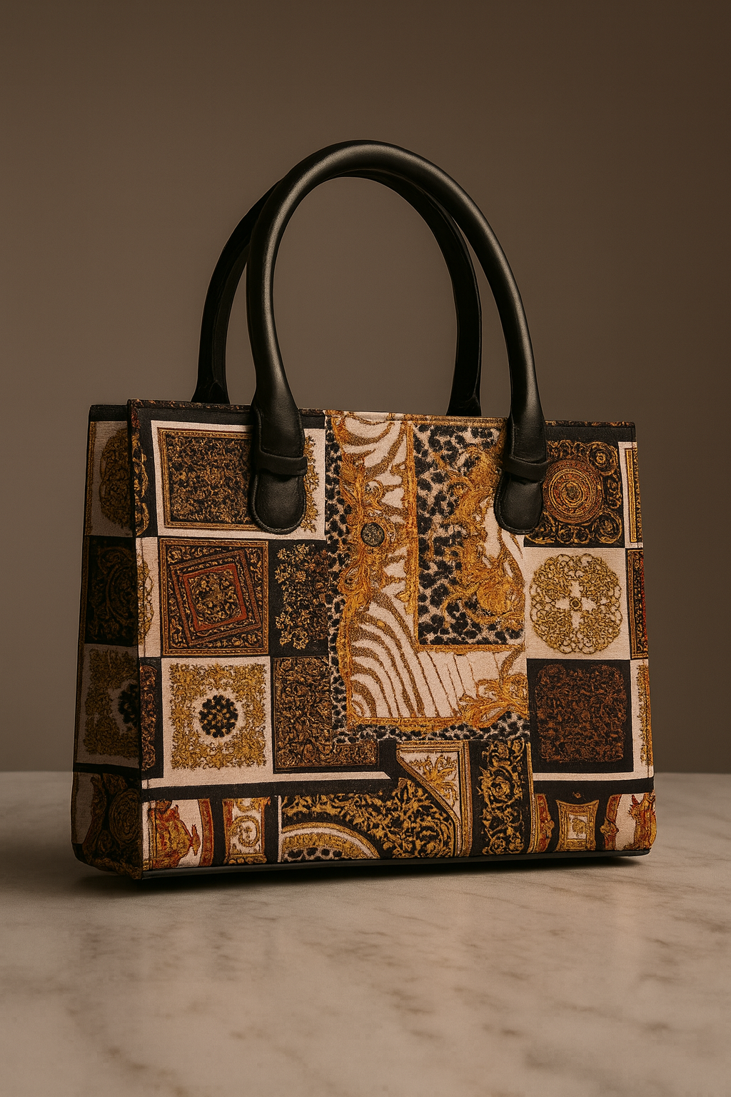 Burberry Vintage Print Tote Bag