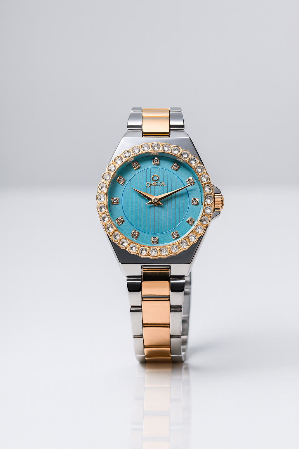 Luxury Omega Two-Tone Ladies’ Watch with Diamond Bezel