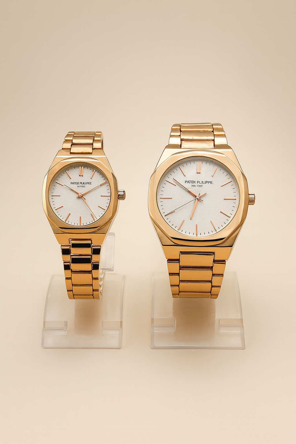 Luxury His & Hers Silver Stainless Steel Watches