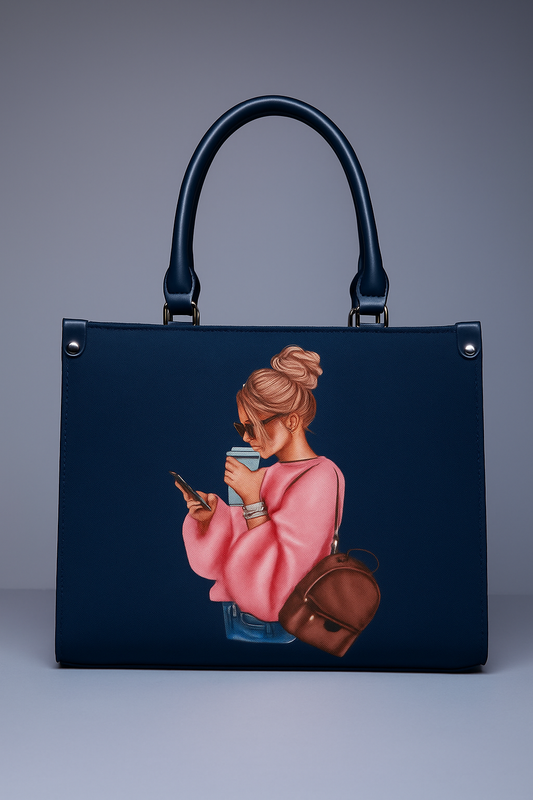 Chic Navy Tote Bag – Coffee &amp; City Girl