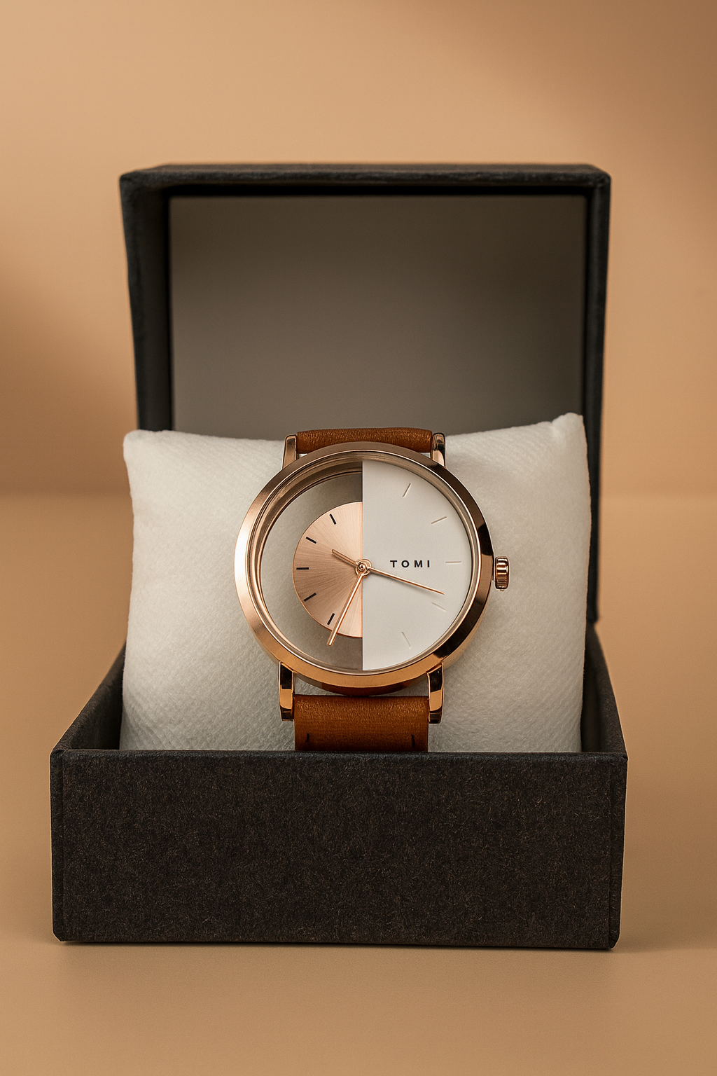 Modern Minimalist Rose Gold Watch –