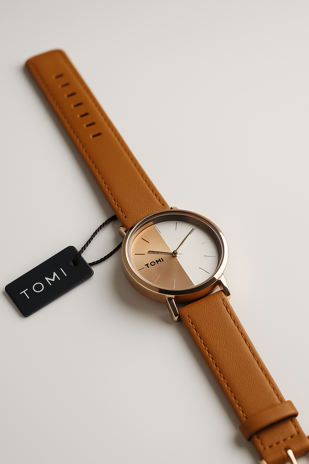 Modern Minimalist Rose Gold Watch –