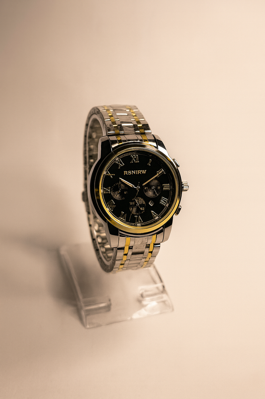Luxury Two-Tone Stainless Steel Wristwatch –
