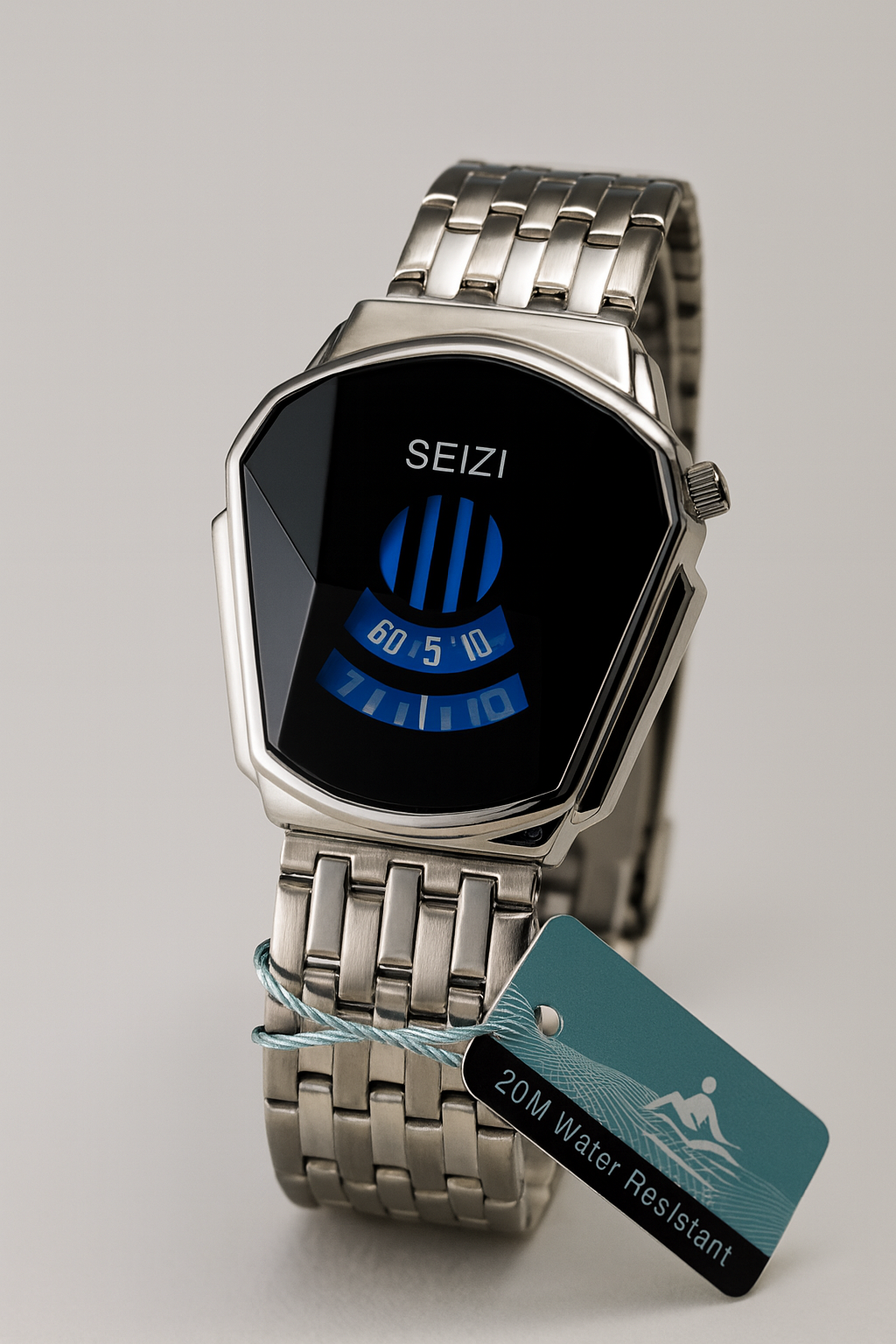 SEIZI Stainless Steel Digital Watch