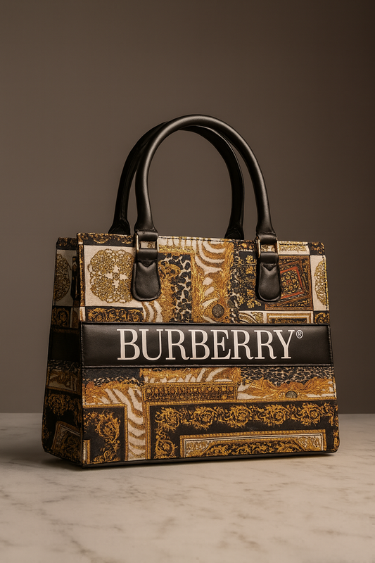 Burberry Vintage Print Tote Bag