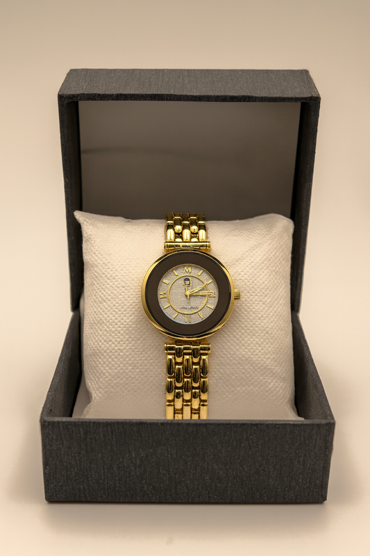 Elegant Gold-Tone Women’s Wristwatch