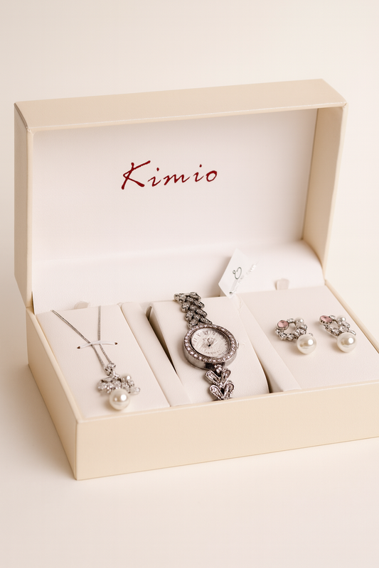Kimio Elegant Women’s Watch &amp; Jewelry Gift Set