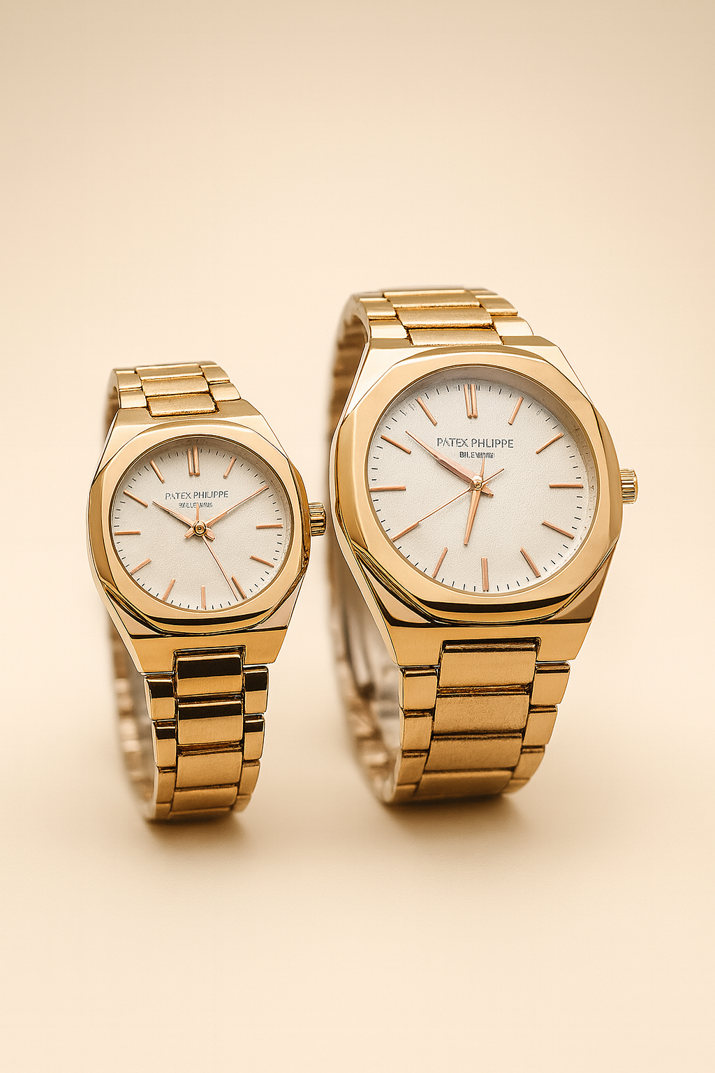 Luxury His & Hers Silver Stainless Steel Watches